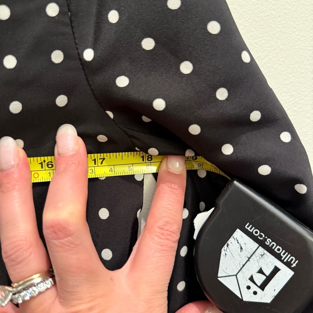 J. Crew White & Black Polka Dot Women's Blouse 3 Quarter Length Sleeve Size XS - Picture 6 of 8